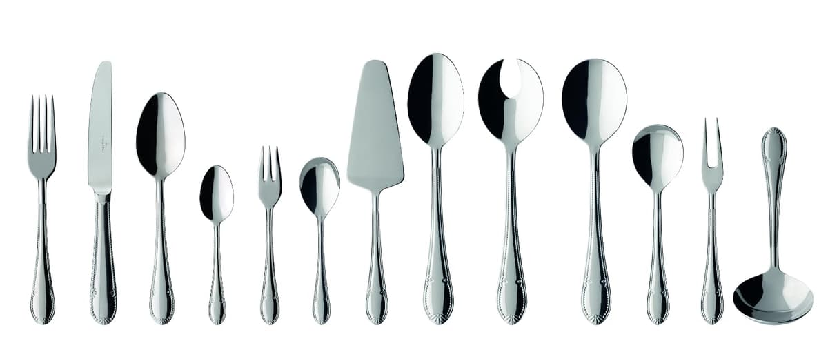 Villeroy & Boch - Juego de cubiertos Mademoiselle 68 piezas para 12 personas, apto para lavavajillas, inoxidable, cuchillo, tenedor, cuchara, juego de cubiertos de lujo, para cena, acero inoxidable 18/10 12-6359-9081