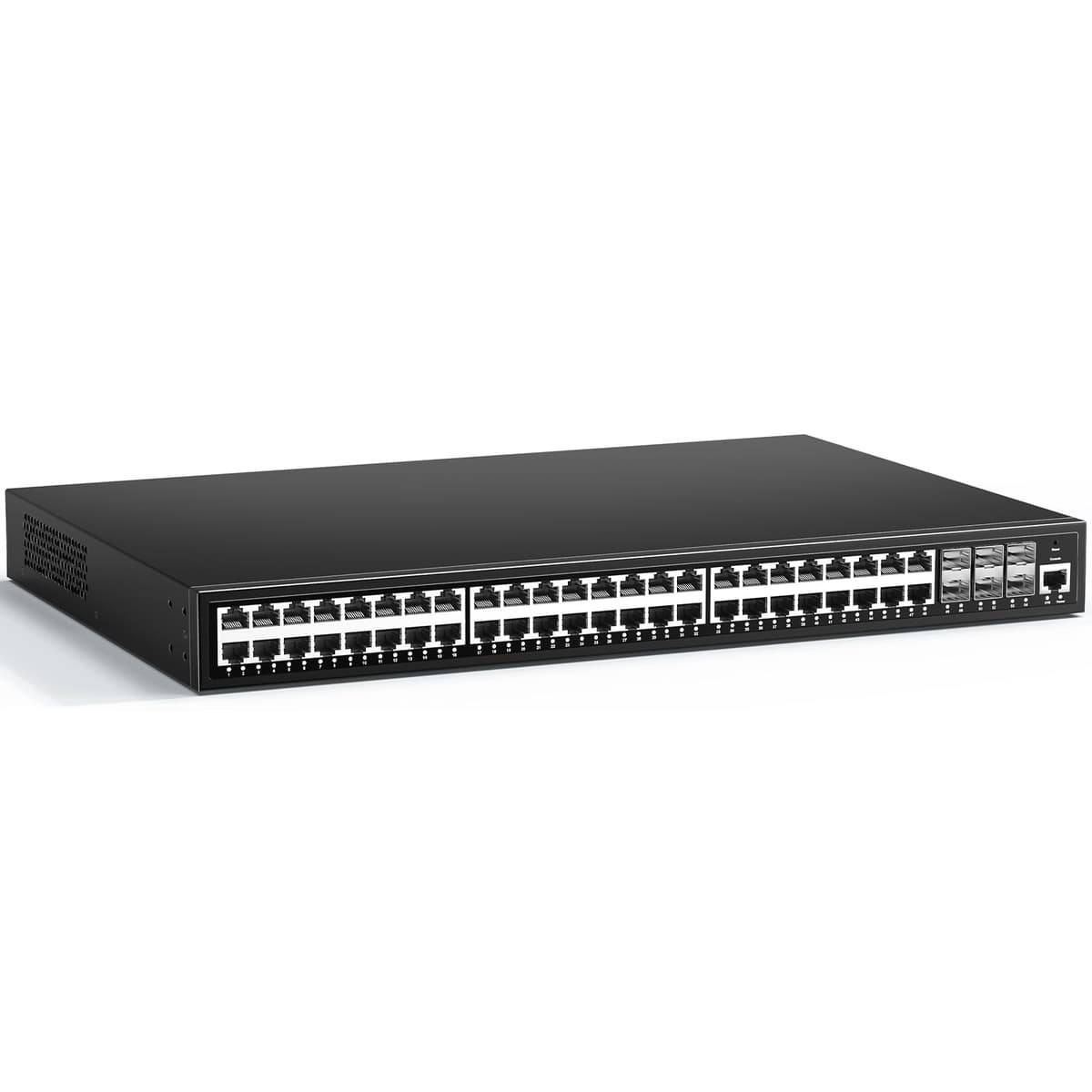 YuanLey 48-Port Gigabit Managed PoE+ Switch - 48x PoE+ Gigabit, 6x 10G SFP+, 460W 54 Port | 48*PoE+ 6*10G(Managed)