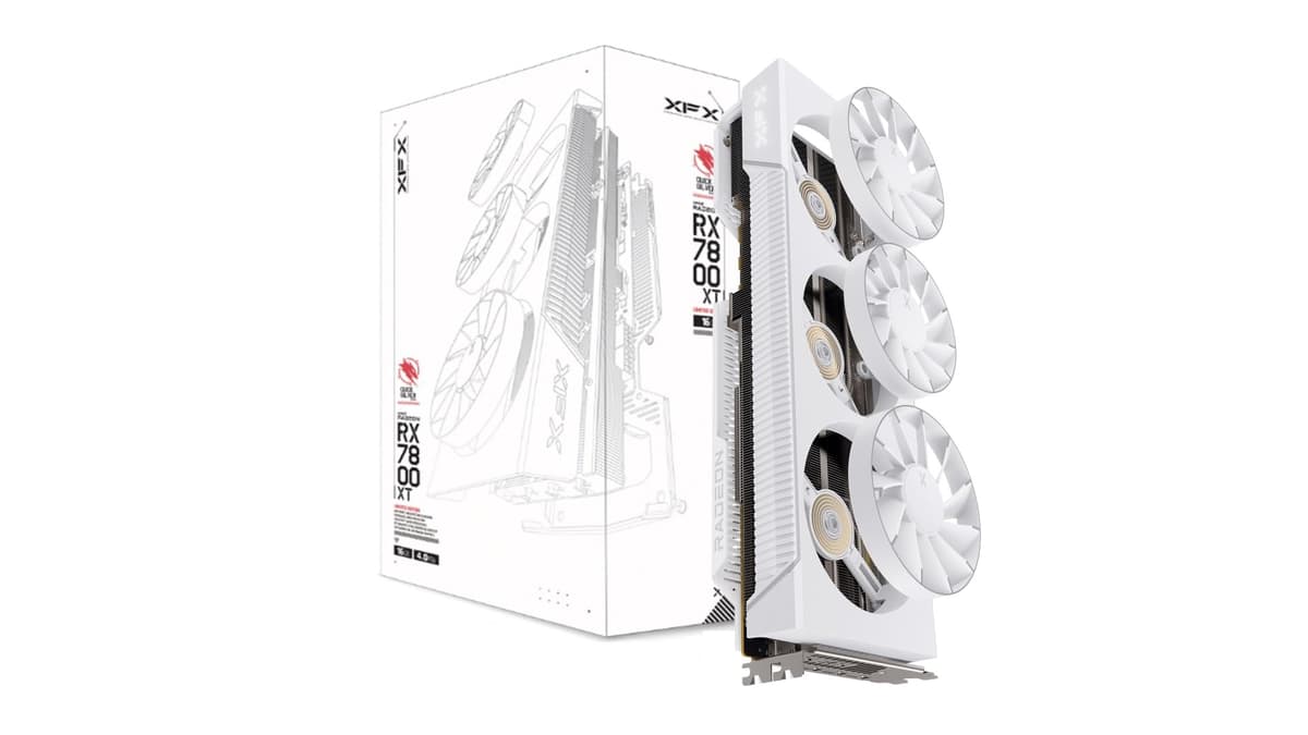XFX Quicksilver AMD Radeon RX 7800 XT 16GB GDDR6, refrigeración Magnetic Air, tarjeta gráfica RX-78TMAIRW9