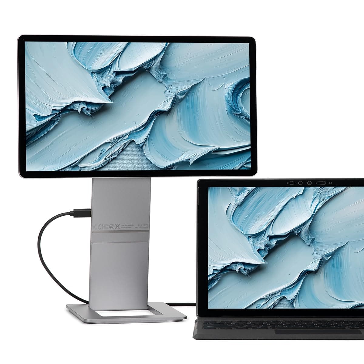 SOTSU FlipAction Touch Monitor Portátil Premium 14" SFA14TCMG | Pantalla Dual Plegable FHD IPS con Giro | Pantalla Táctil para Celular, Juegos y Viajes | Compatible con PC, Chrome, Android y DeX
