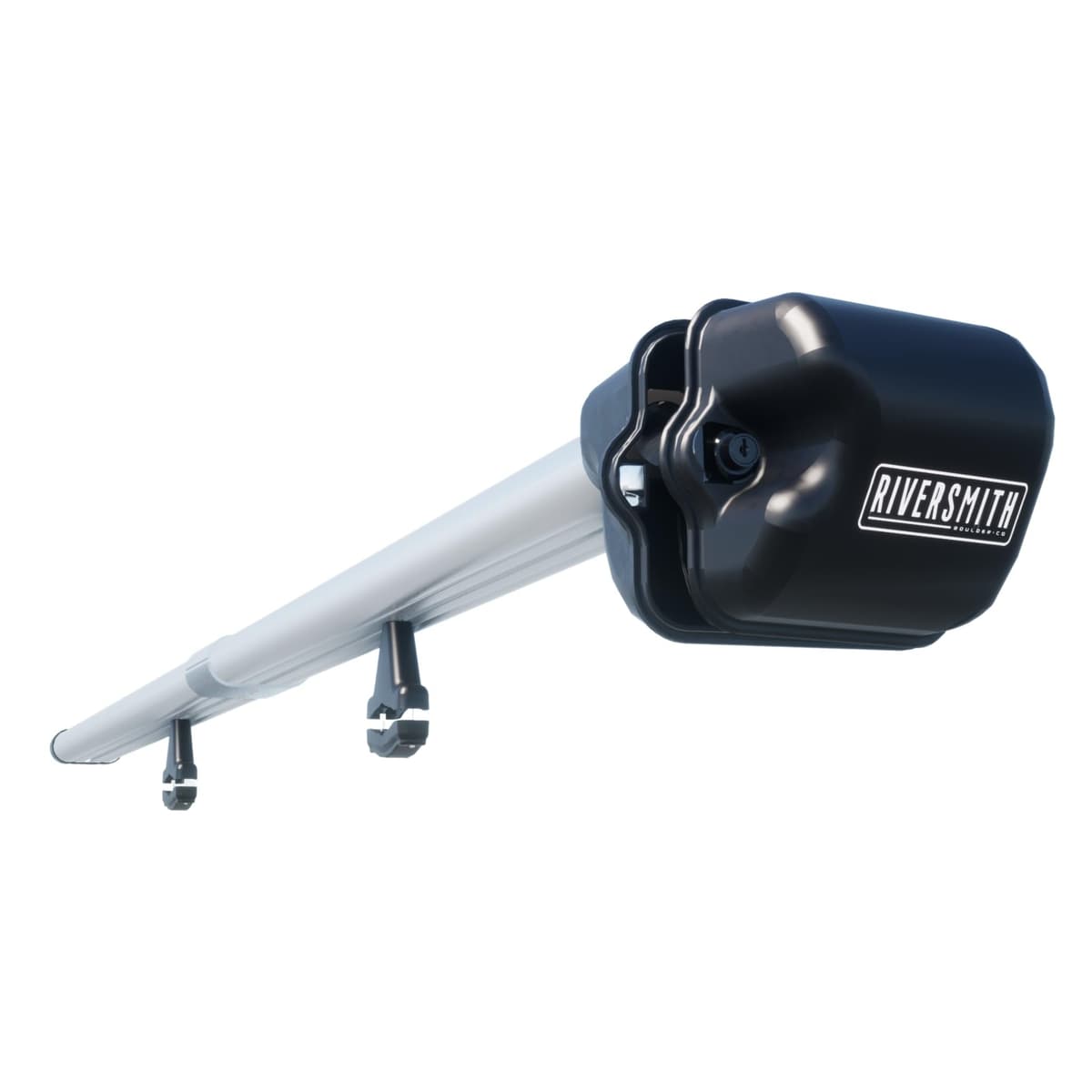 Portacañas para Mosca RiverSmith River Quiver Euro 2-Banger para Techo de Auto, Camioneta, SUV - Transportador de 2 Cañas con Kit de Extensión 11 ft 4 in, Plateado RS00858-01C