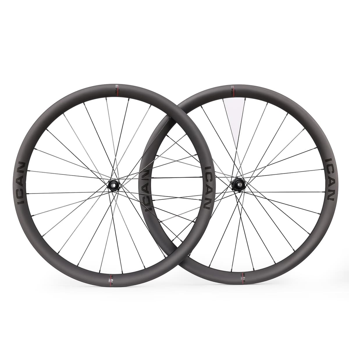 ICAN AERO 40 II Disc Carbon Road Bike Wheelset 700C 1180g 23mm Wide Rim Compatible Road HG Freehub AERO 40 Ⅱ Disc-Shi