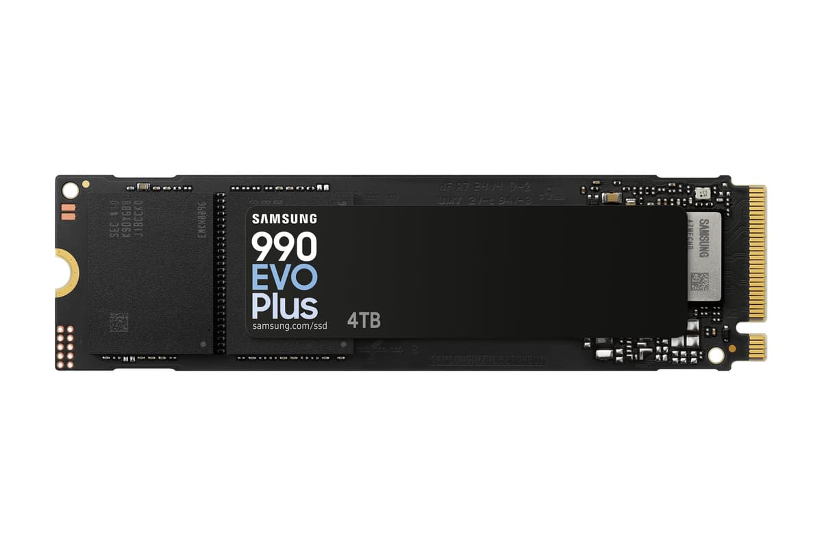 Samsung 990 EVO Plus 4TB NVMe SSD, PCIe 4.0 x4 / 5.0x2, hasta 7250MB/s lectura, MZ-V9S4T0BW