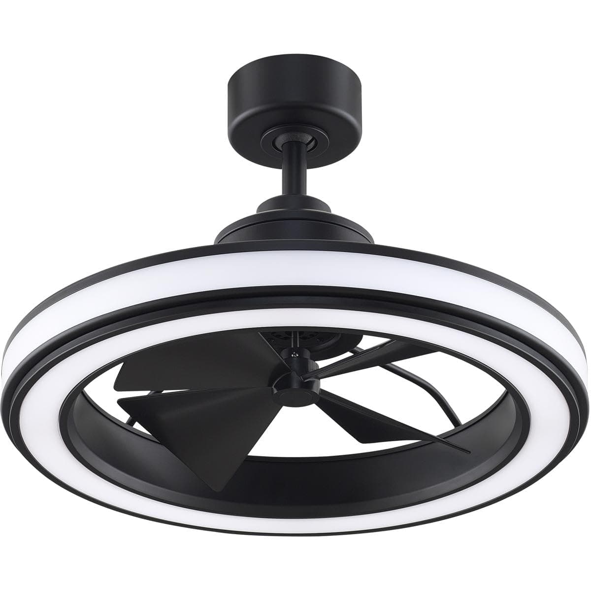 Fanimation Gleam Ventilador de techo 4 aspas 23.7" acabado negro con luz LED FP8404BL