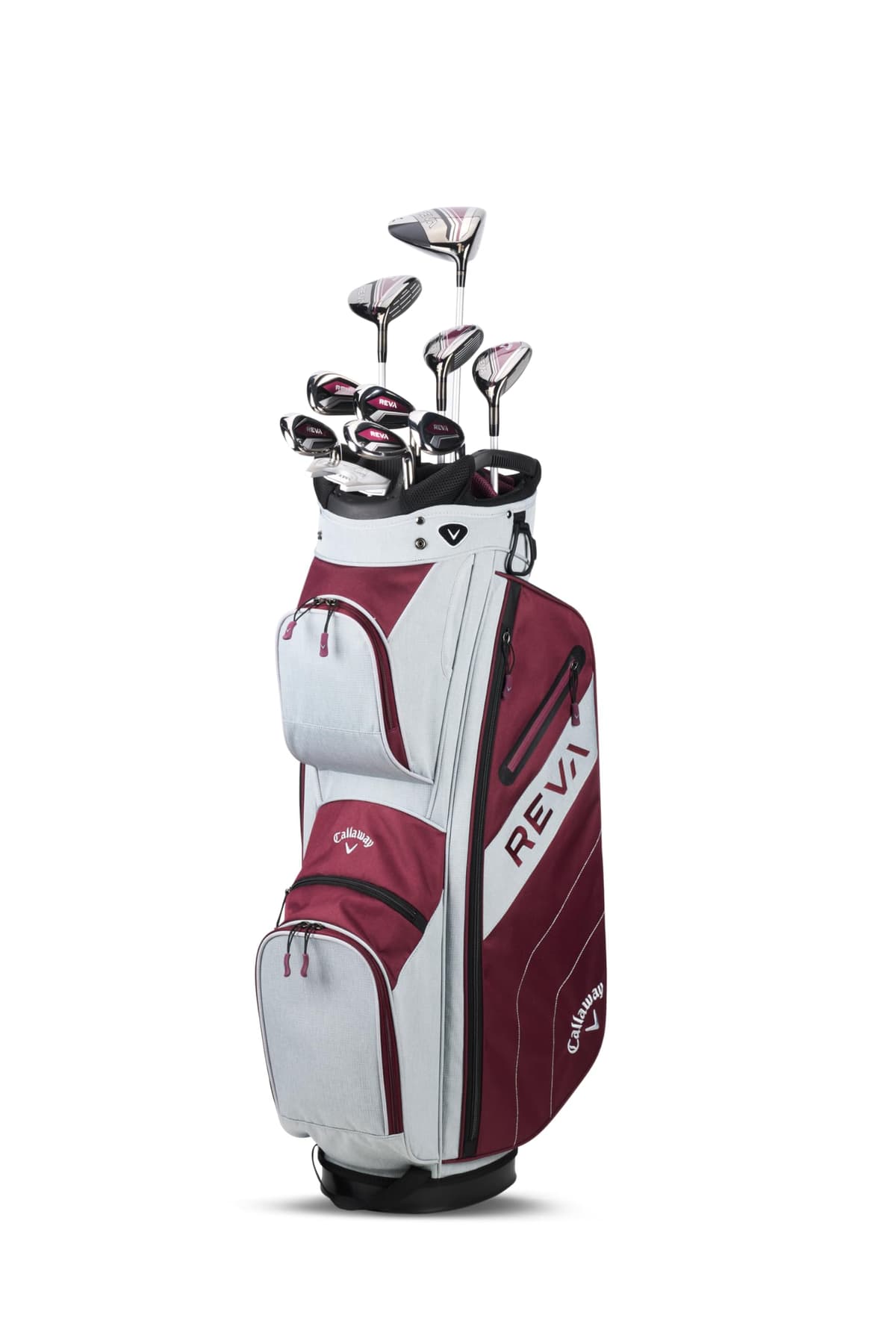 Callaway Golf REVA Complete Golf Set para mujer (Derecha, 11 piezas (Regular) Bolsa para carrito, Berenjena) 4PKR23181120EG