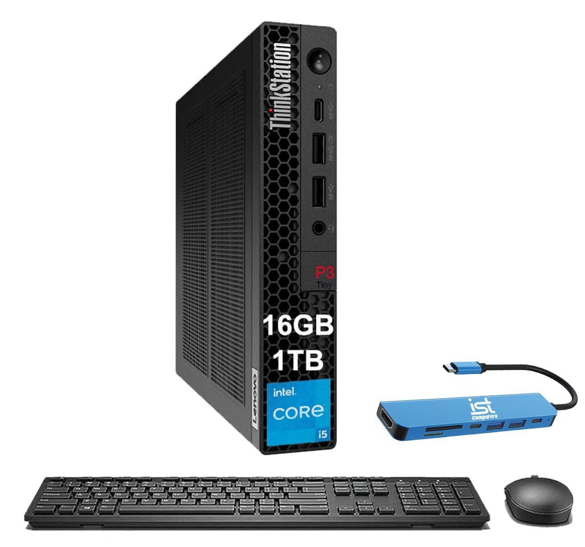 Lenovo ThinkStation P3 Tiny Workstation SFF con Intel i5-14500, 16GB DDR5 y 1TB SSD 30H1