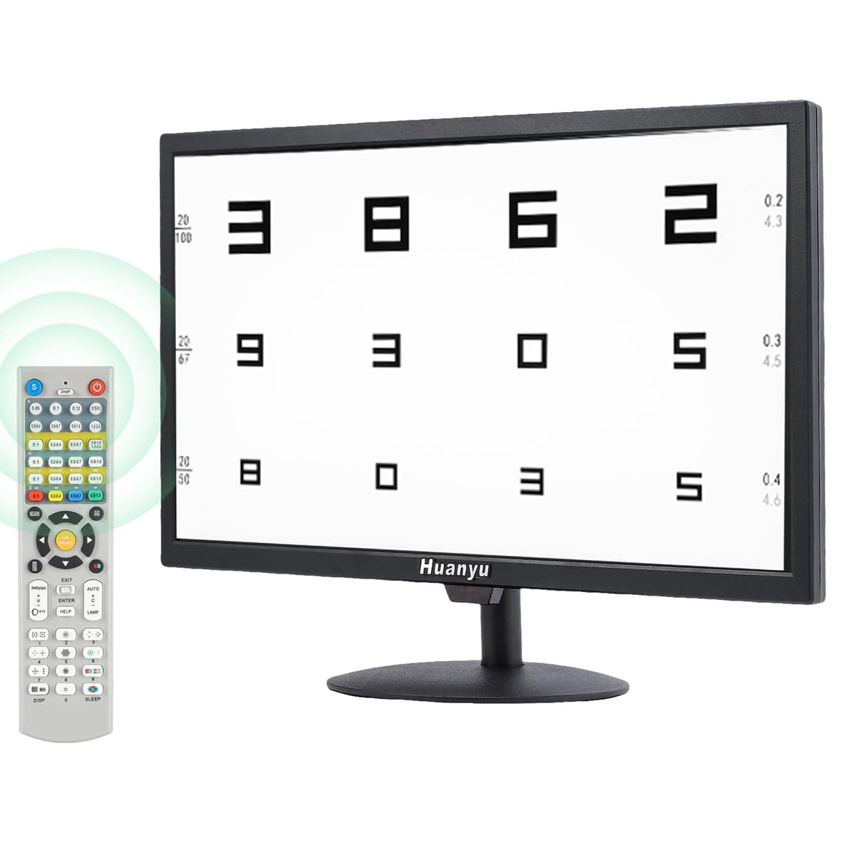 Huanyu WJJ-276 Chart visual 21.5" LCD con 44+ objetivos y 5 modos de exhibición para optometría
