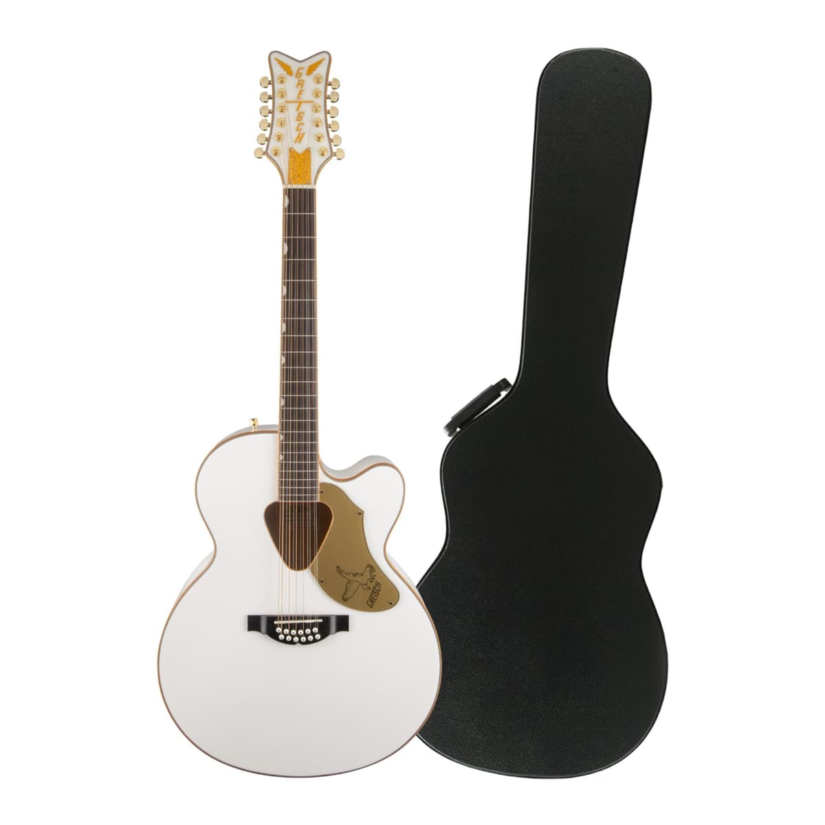 Gretsch G5022CWFE-12 Rancher Falcon Guitarra Electroacústica 12 Cuerdas (Blanca) con Estuche Rígido