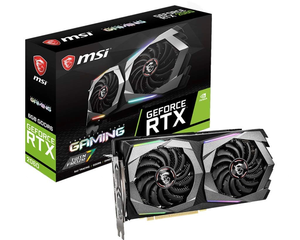 MSI Gaming GeForce RTX 2060 6GB GDDR6 192 bits HDMI/DP Ray Tracing Arquitectura Turing VR Ready Tarjeta de Video (RTX 2060 Gaming 6G)