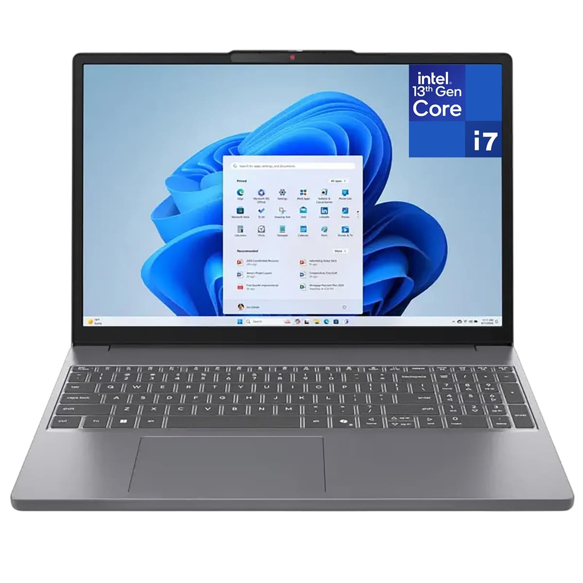 Laptop Lenovo, Intel i7-13620H de 10 núcleos, 16 GB RAM DDR5, SSD PCIe de 256 GB, 16" FHD+, WiFi 6, Bluetooth 5.2, Type-C, Copilot AI para Empresa y Hogar, Luna Grey, Windows 11 Home IdeaPad Slim 3