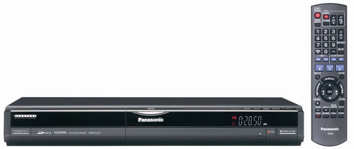 Panasonic DMR-EZ27K Up-Converting 1080p DVD-Recorder con sintonizador ATSC