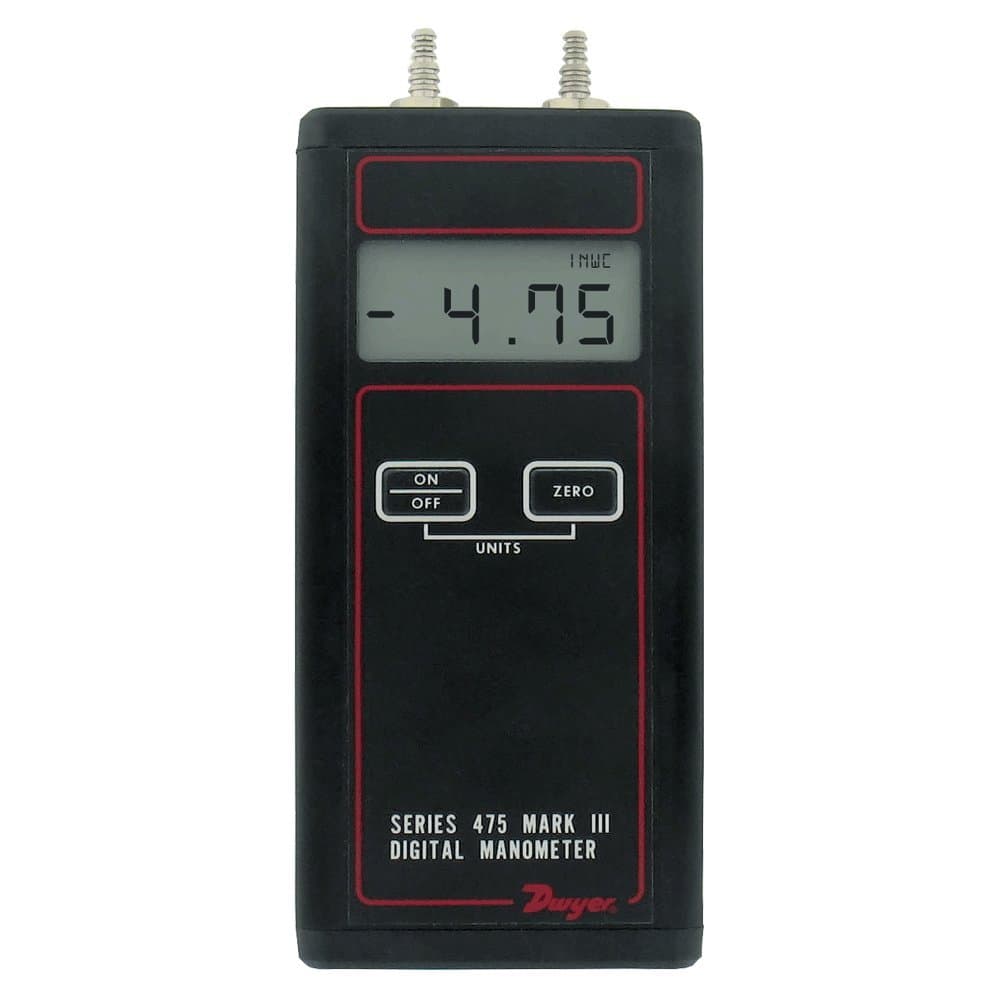 Manómetro digital diferencial Dwyer 475-1-FM, aprobado FM, 0-20" w.c.