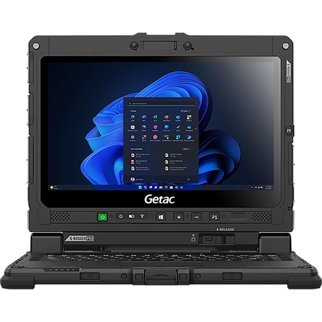 Getac K120, 12.5" FHD táctil, resistente, 2 en 1, Intel Core i5-8250U, 4G LTE, 16GB, 512GB SSD, teclado, Windows 11 Pro (reacondicionado), negro K120-I5-16-512-NW-cr