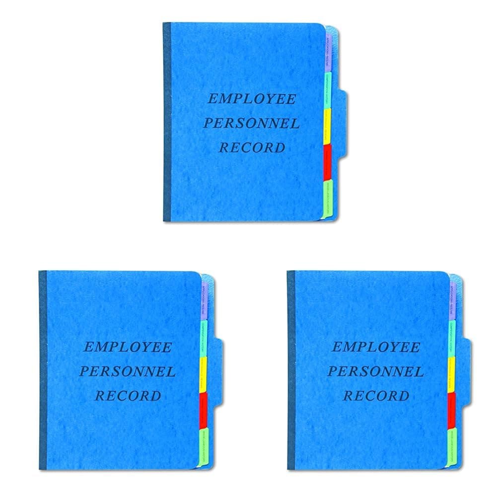 Pendaflex Carpetas Verticales de Personal, 1/3 Cut, Top Tab, Carta, Azul - Pack de 3 (SER-1-BL)