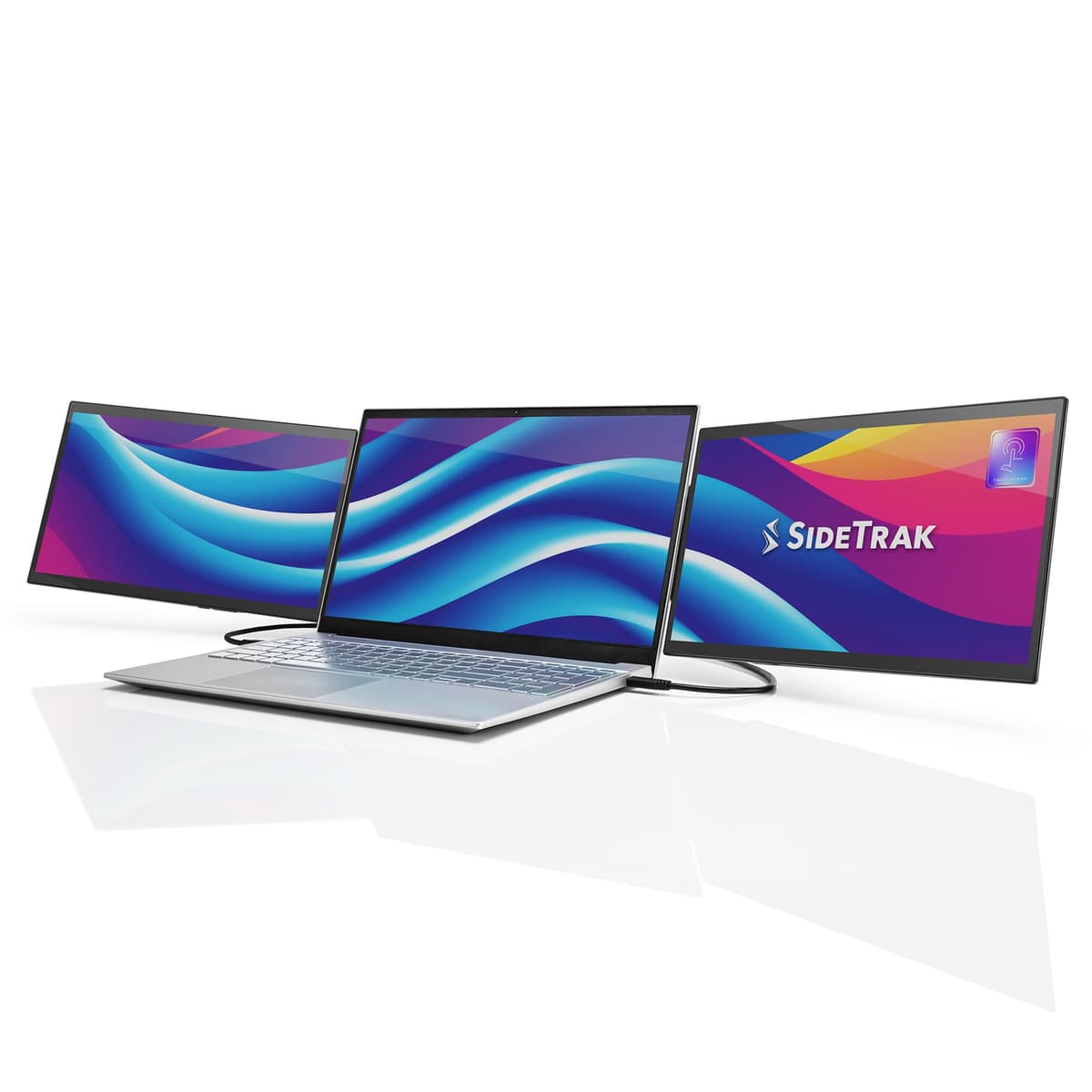SideTrak Swivel Pro Triple 13.3" Monitor Portátil FHD 360° Swivel, USB-C Compatible STTLGLTC13BL2P
