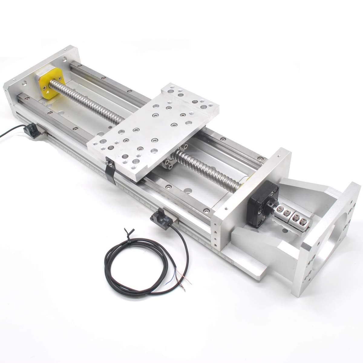 Heechoo Mesa lineal CNC 300mm con husillo de bolas SFU1605 y riel linear HG15, base para motor Nema34, 250kg HRC150-300B2