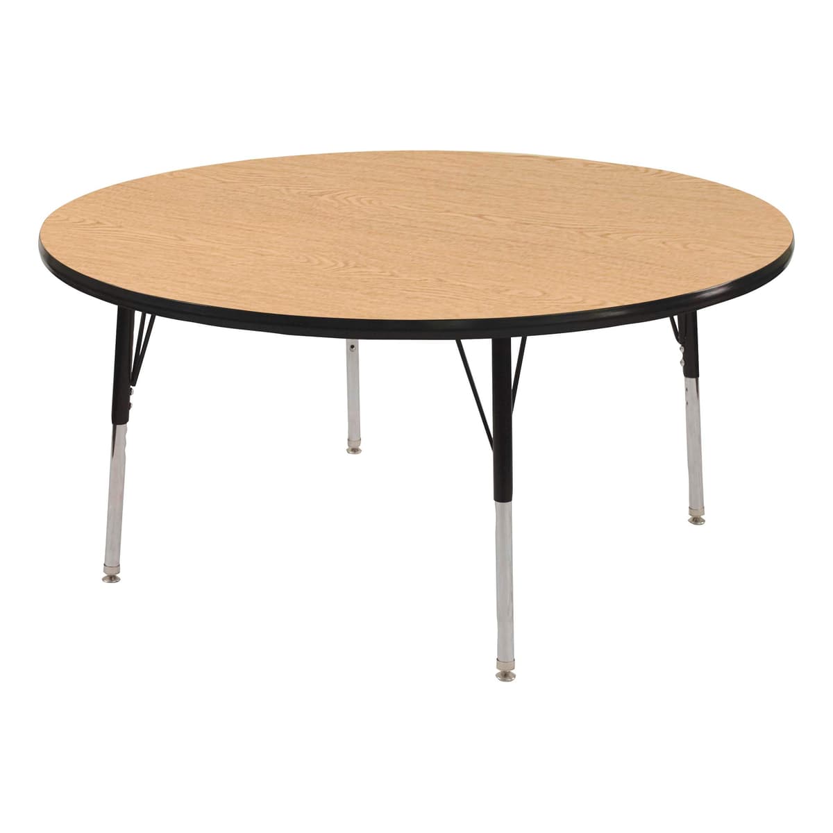 Norwood NOR-RCERD48C-OKBK Mesa de actividad redonda ajustable 48" Oak/Black