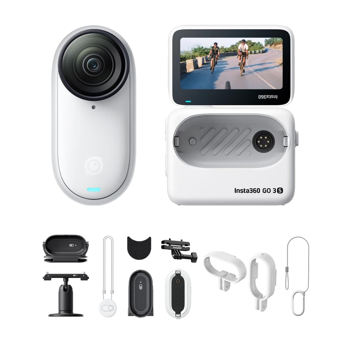 Insta360 GO 3S Cycling Multiview Bundle - 4K, 64GB, Hands-Free, Estabilización FlowState CINSAATA-CM-64