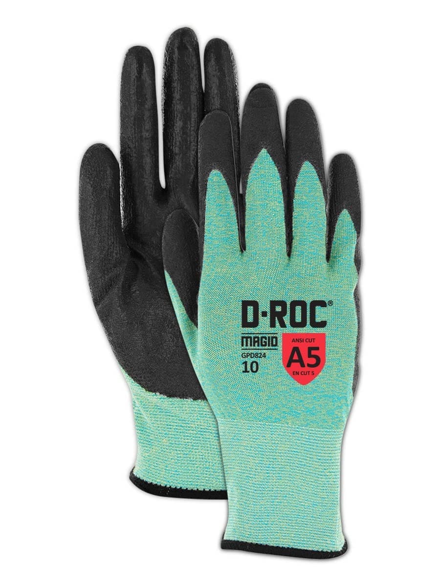 MAGID GPD824 Guantes resistentes al corte A5, poliuretano, talla 8/M, 144 pares GPD8248-144