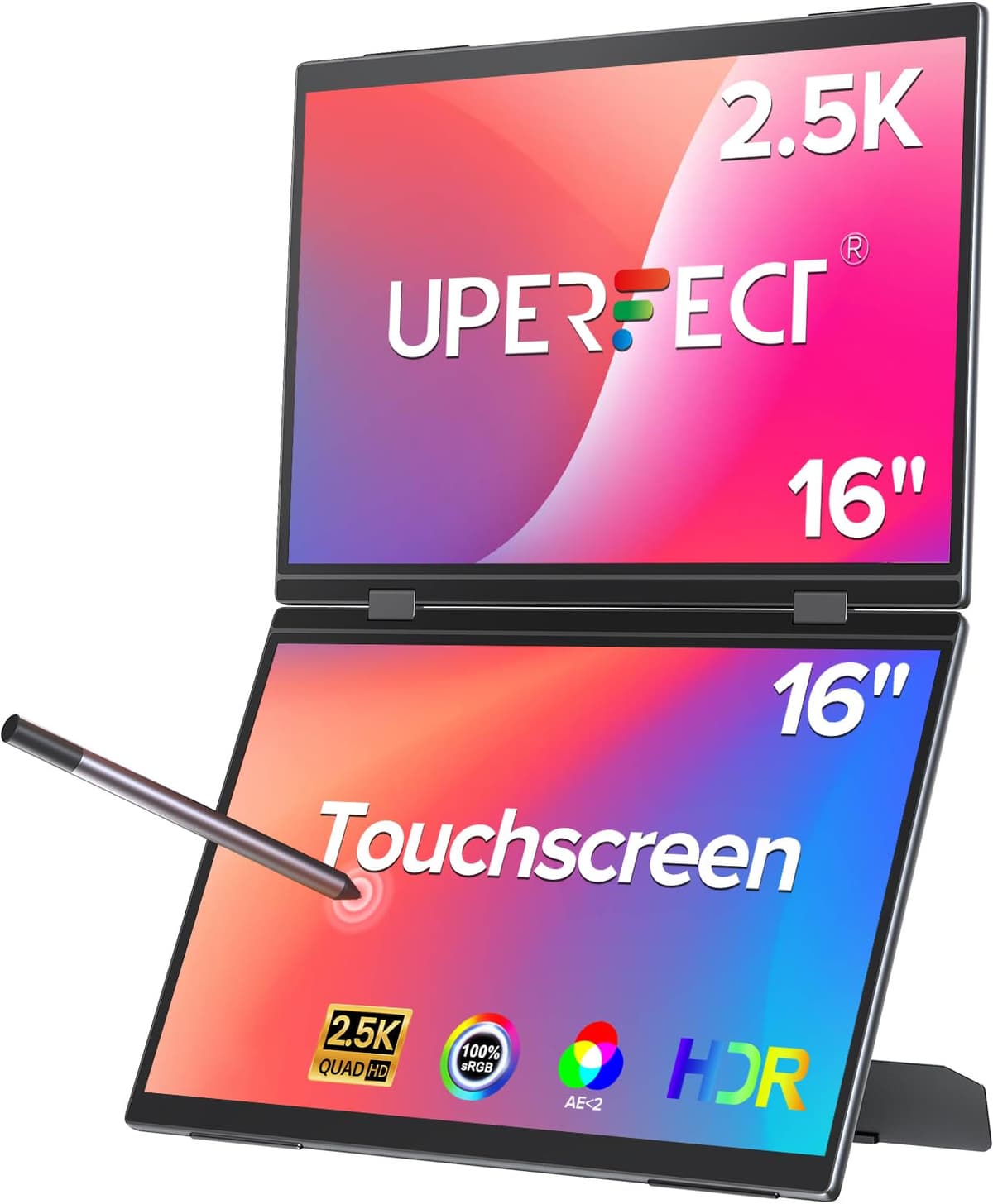 Monitor portátil táctil UPERFECT Delta Pro Touch 16" 2K con stylus MPP