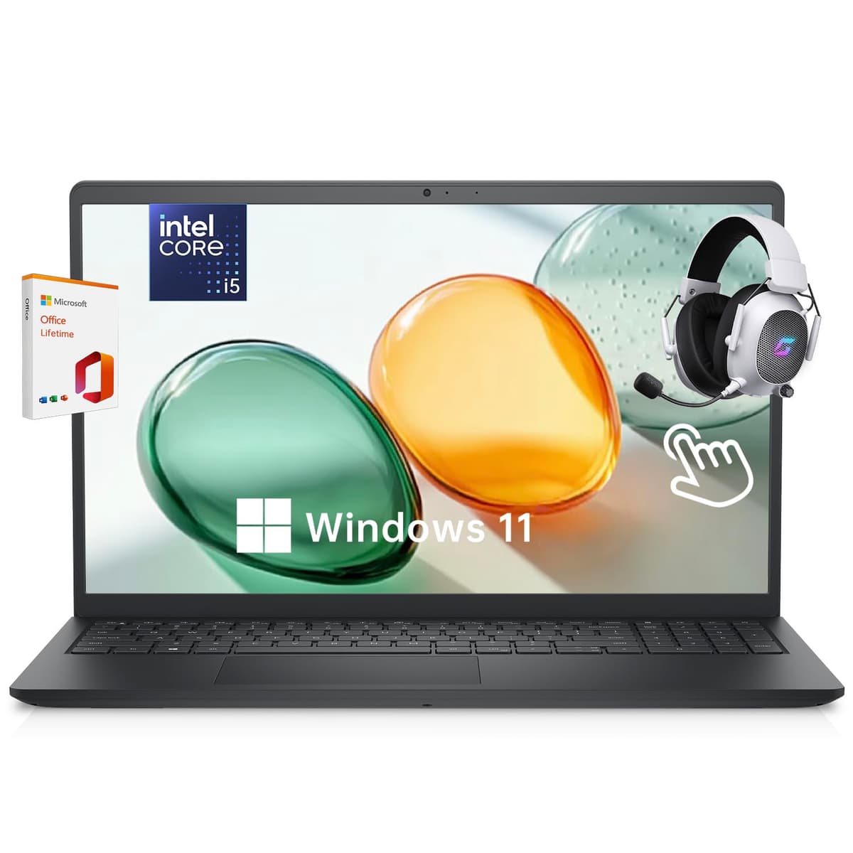 Computadora portátil Dell Inspiron 15, pantalla táctil antirreflejo FHD de 15.6”, Windows 11 Home + Copilot AI con Office Permanente, Intel Core i5-1334U de 13ª generación, 16GB RAM, 1TB, WiFi 6, con accesorio Mytrix
