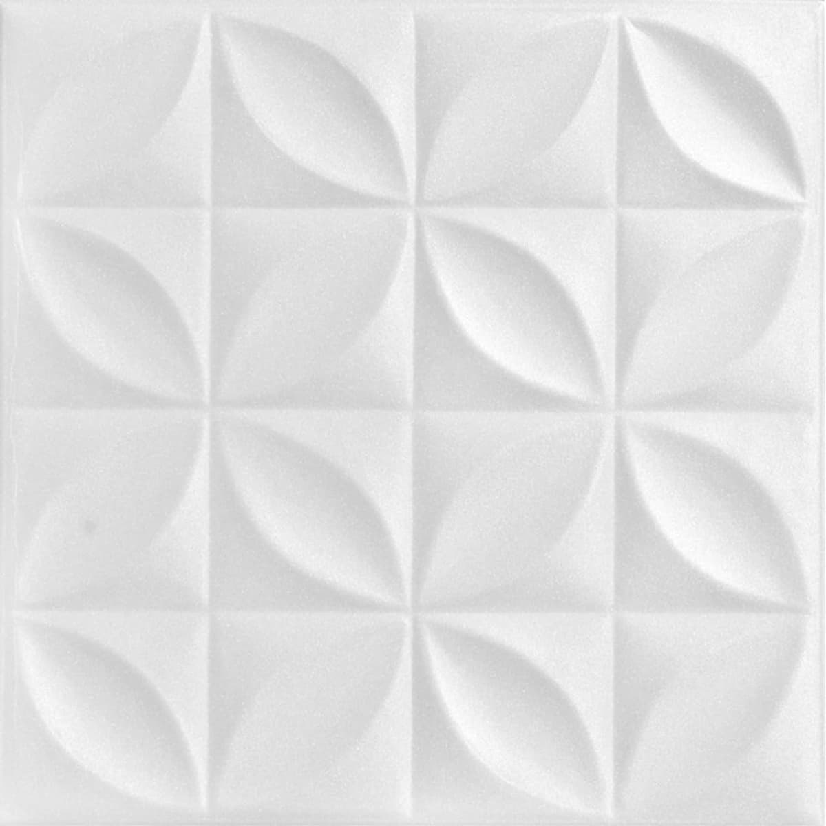 À LA MAISON CEILINGS R103 Perceptions - Baldosa de espuma autoadhesiva para cielo raso, Ultra Pure White - Satin (Behr) (Pack 144) R103upws-144