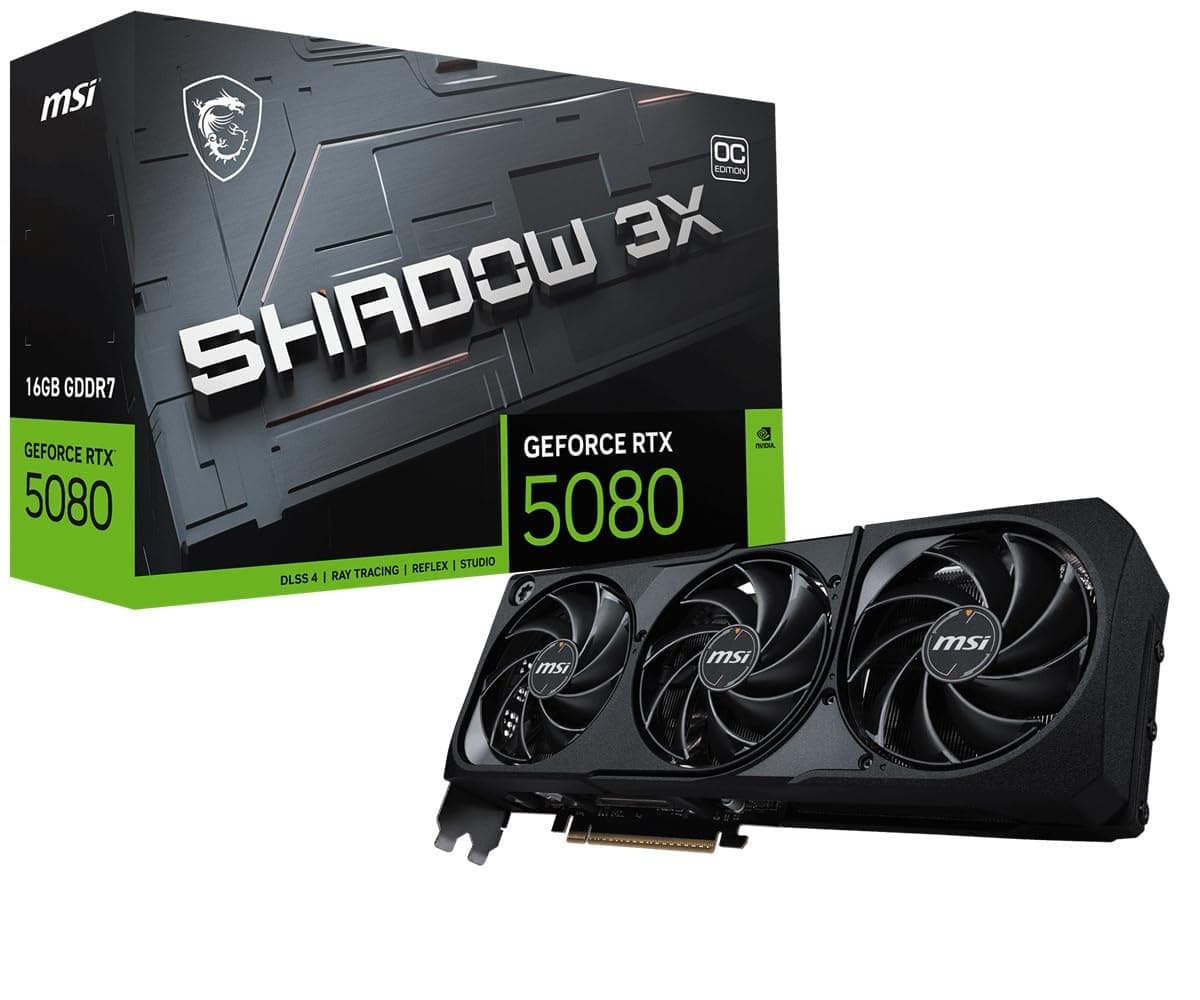 MSI GeForce RTX 5080 Shadow 16GB 3X OC (RTX5080 16G Shadow) V531-003R