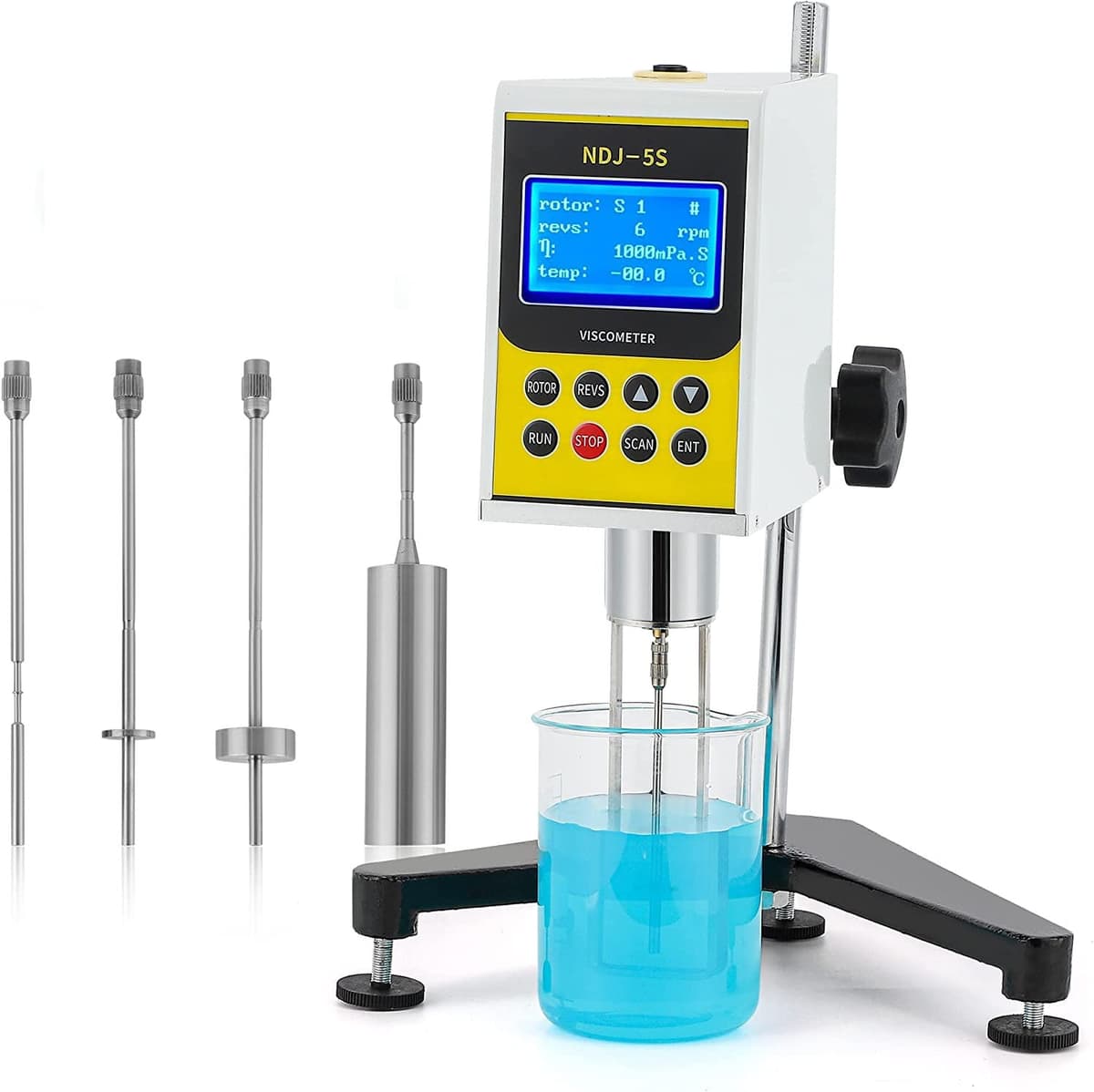 Viscosímetro rotacional digital CGOLDENWALL NDJ-5S con 5 rotores y 4 velocidades NDJ-5S Viscosity Meter