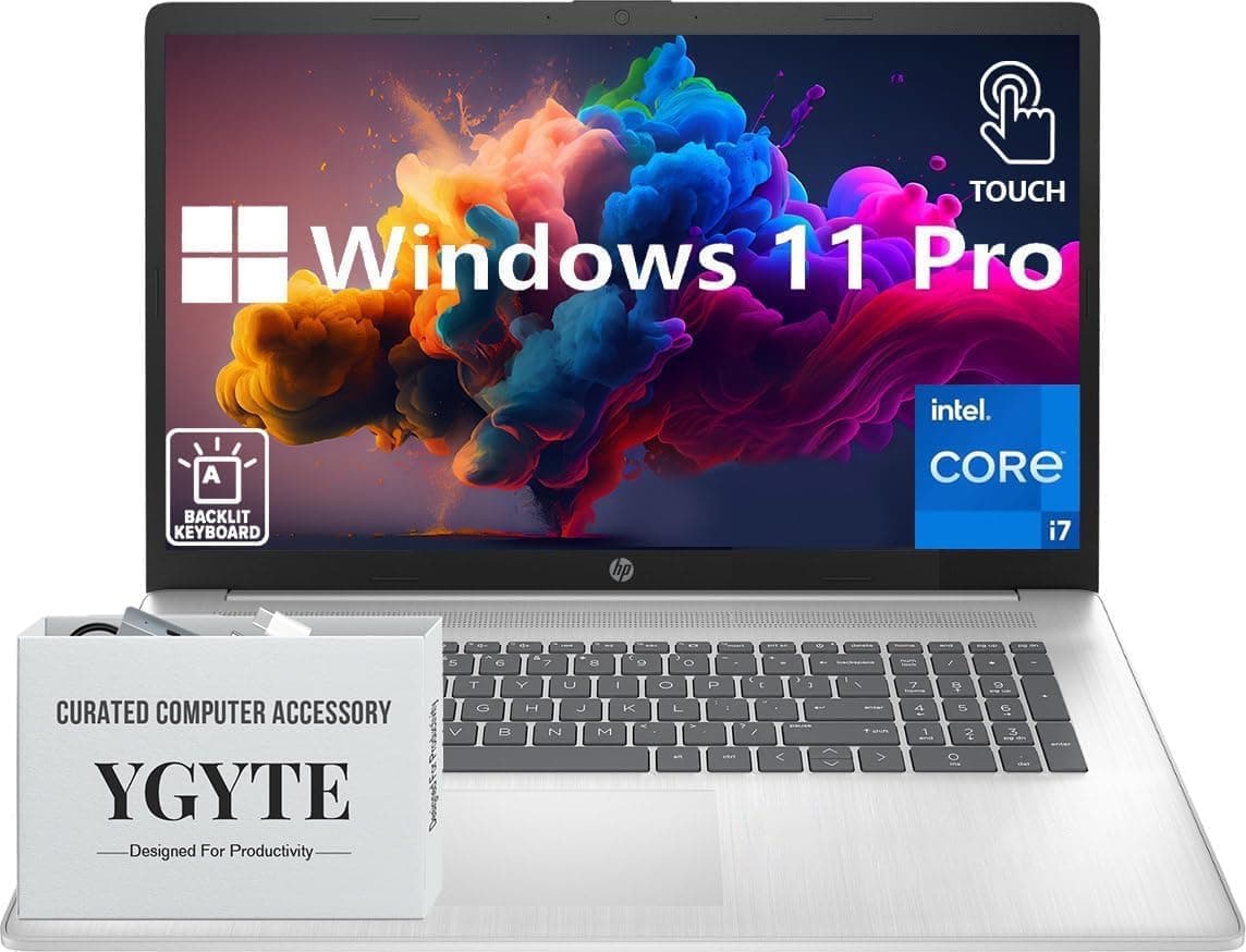 HP Notebook 17.3" con pantalla táctil con Intel Core i7, 64GB RAM, 2TB SSD, Windows 11 Pro 1255U
