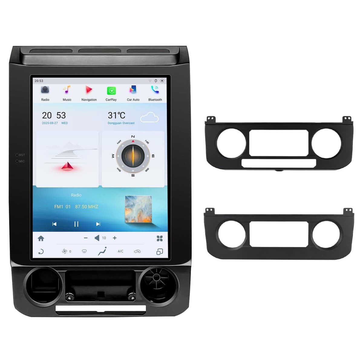 Radio para Auto Eonon Compatible con Ford F-150 2015-2020 Pantalla 12.1" Estéreo Android - CarPlay y Android Auto Inalámbricos, QCM6125 8 Núcleos, 4GB RAM 64GB ROM - FDMX6S 12348