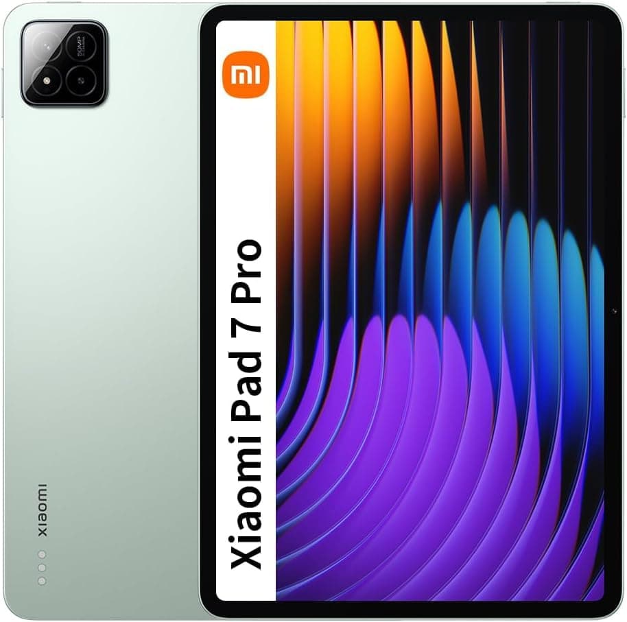 Xiaomi Pad 7 Pro AI WiFi Versión Global (Sin llamadas ni mensajes) 11.2" 3.2K 144Hz 8850 mAh Bluetooth 5.4 Cuatro altavoces Cámara 50 MP Modelo 24091RPADG (Verde, 512GB + 12GB) 62751