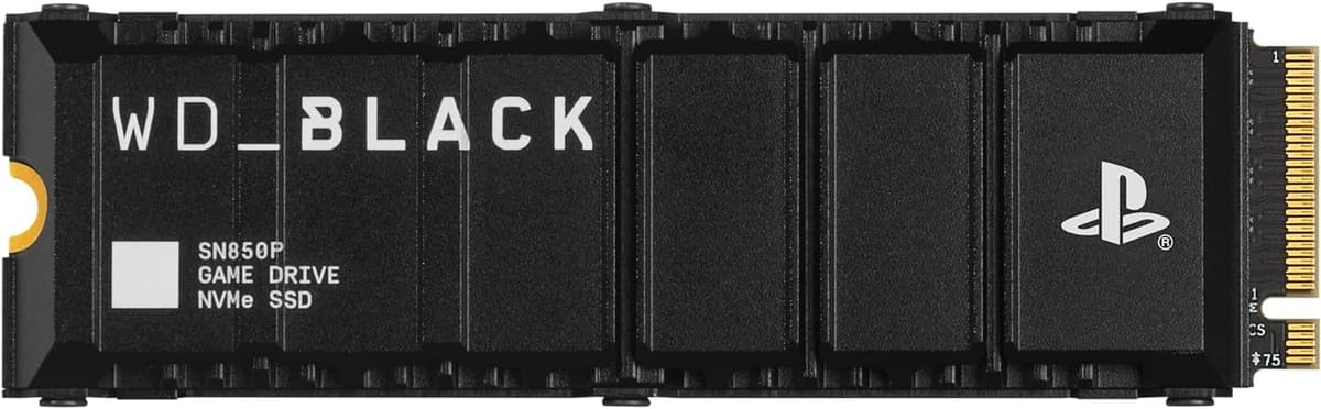 WD_BLACK SN850P 8TB NVMe M.2 SSD con heatsink - Oficial PS5, hasta 7200MB/s (WDBBYV0080BNC-WRSN)