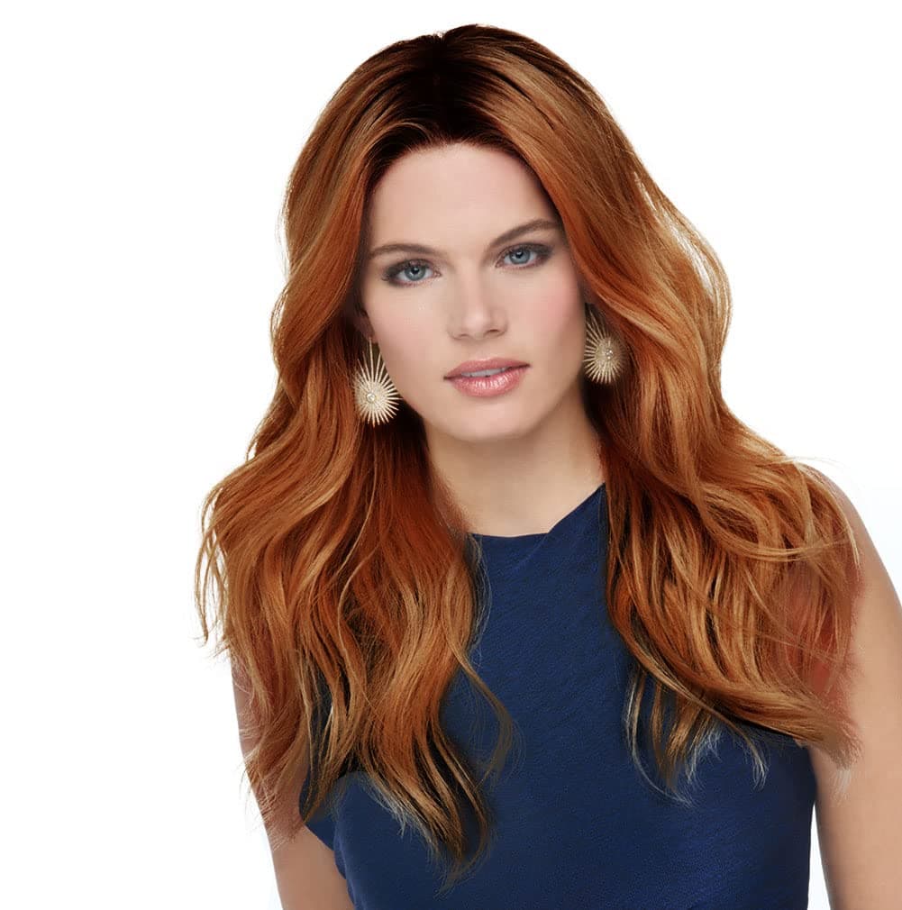 Hair u wear Raquel Welch STATEMENT STYLE Peluca Moderna de Capas Largas por Haiuwear, Talla de Gorra Petite, RL30/27 Auburn Oxidado
