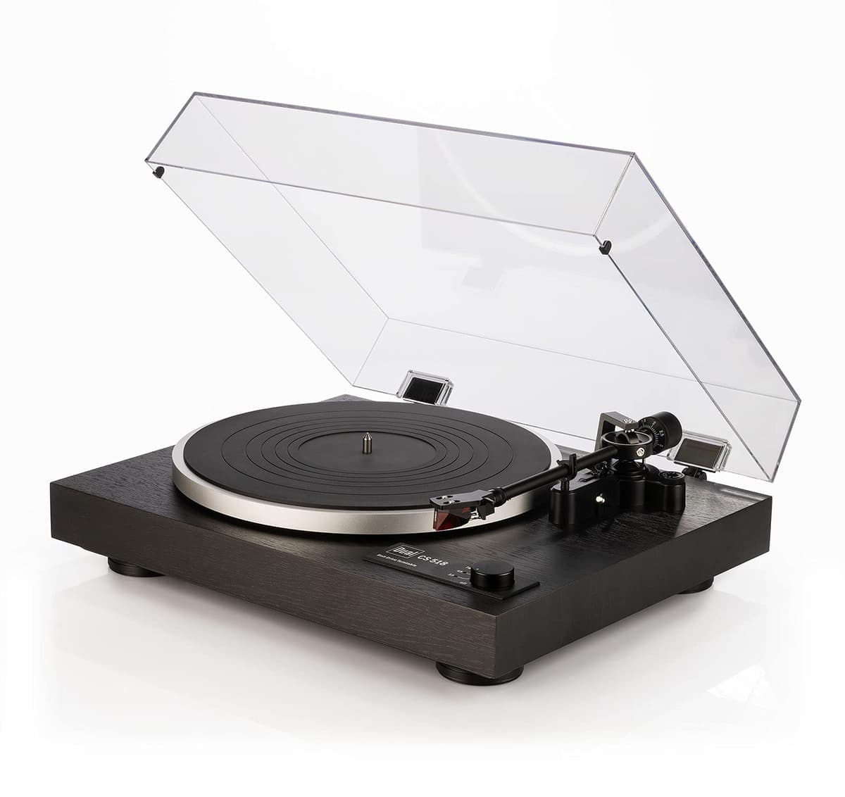 Dual CS 518 Tocadiscos Manual con Brazo Twin Gimbal, Negro