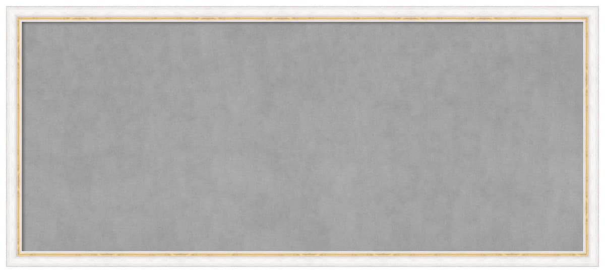 Amanti Art Magnetic Board 50 x 22 in Morgan White Gold 28588291125