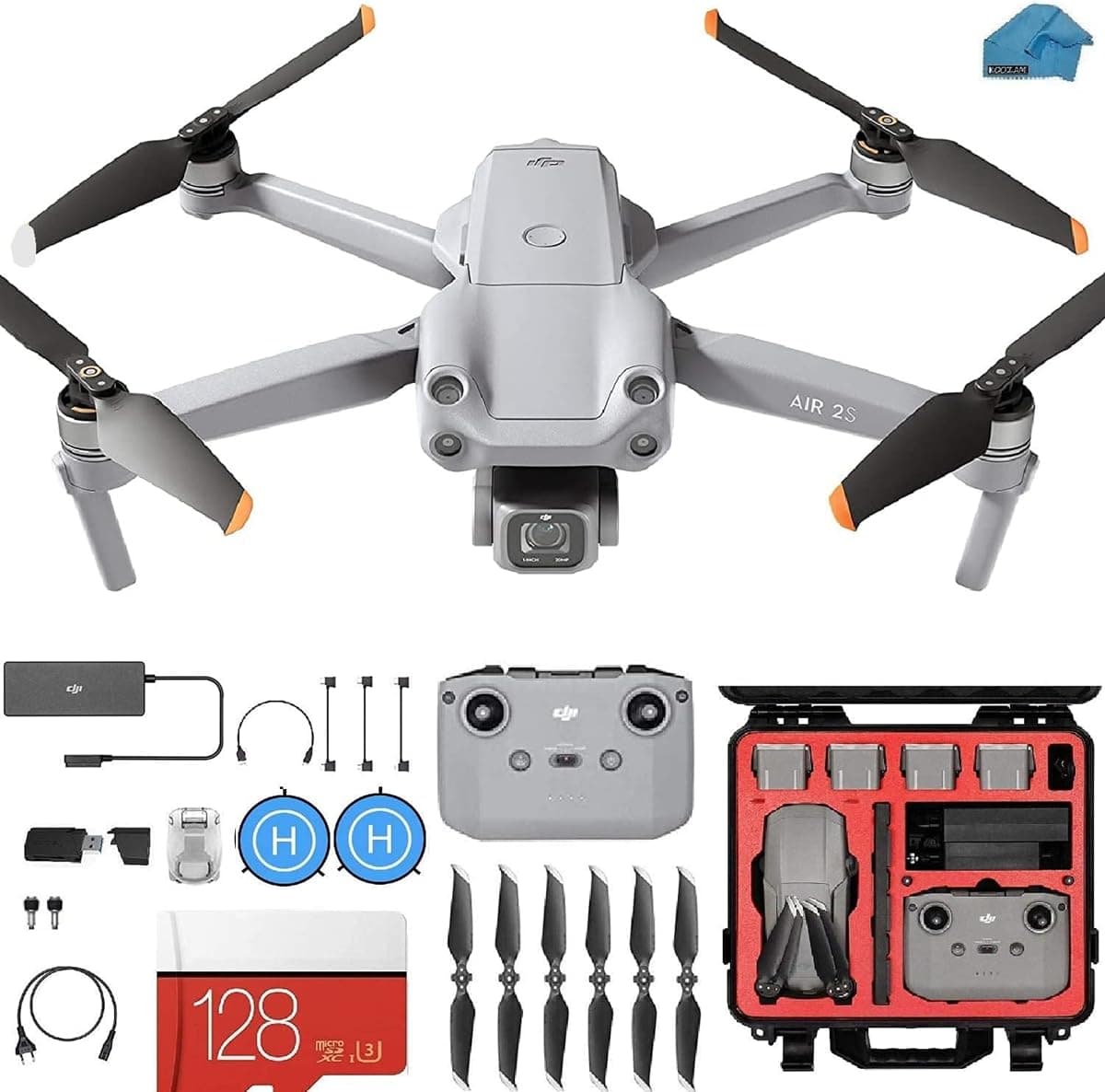djik DJI Air 2S - Paquete con HardCase, 128GB SD y accesorios