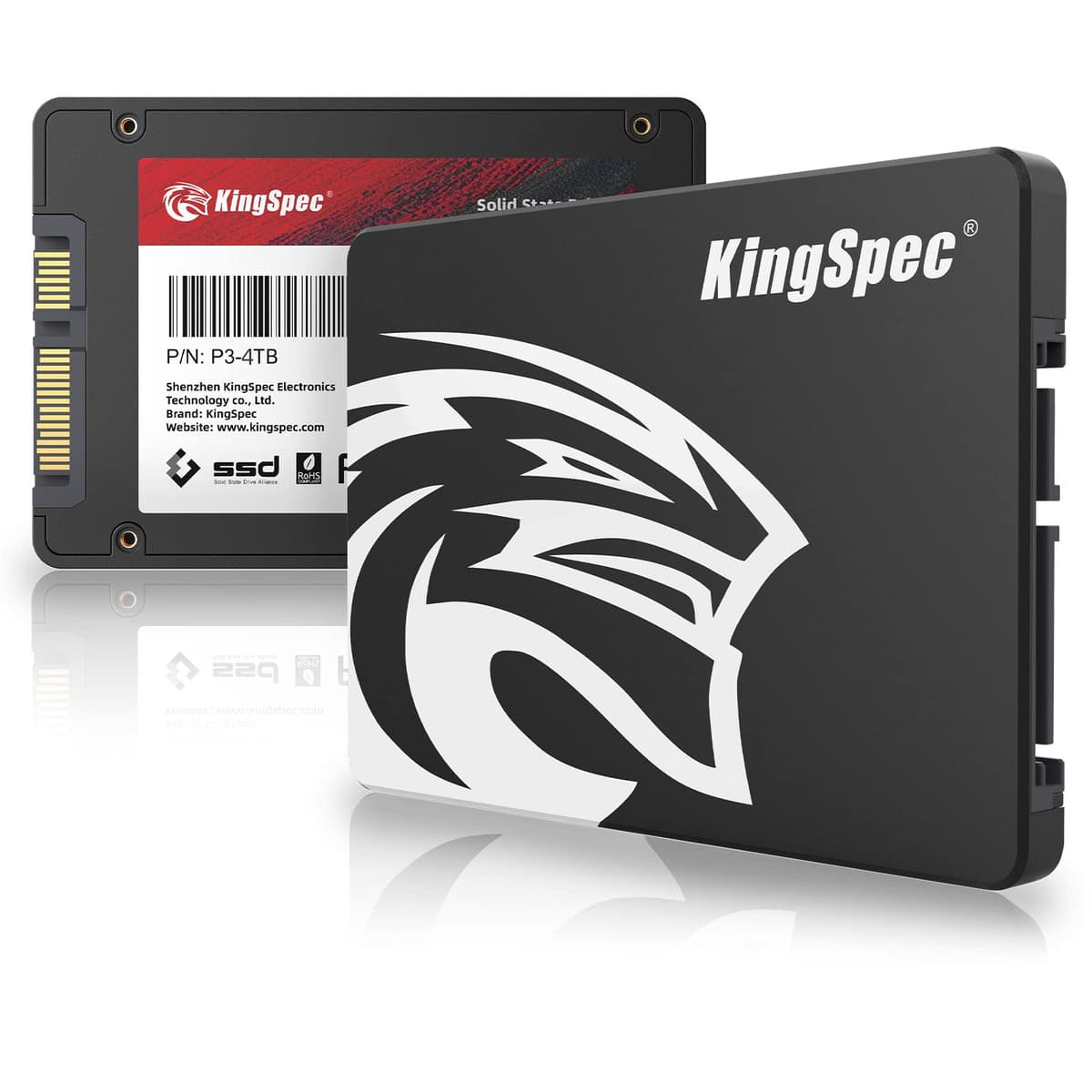 KingSpec SSD SATA Interno 2.5" 4TB, SATA III 6 Gb/s - Memoria 3D NAND TLC, Compatible con PC de Escritorio/Portátil/Todo-en-Uno P3-4TB