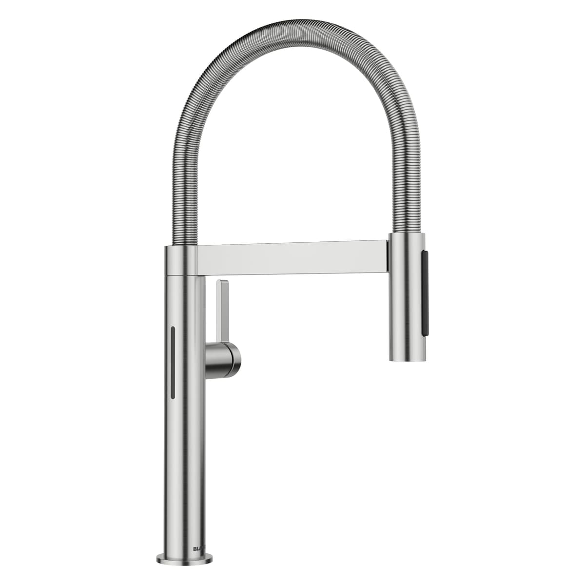BLANCO 527477 Grifo de cocina semi profesional sin contacto Culina II Mini con sensor táctil - 1.5 GPM - Acero PVD