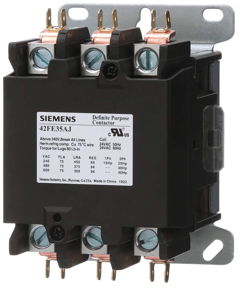 Siemens 42FE35AH Contactor Definido para Propósito, 3 polos 75A 440-480V