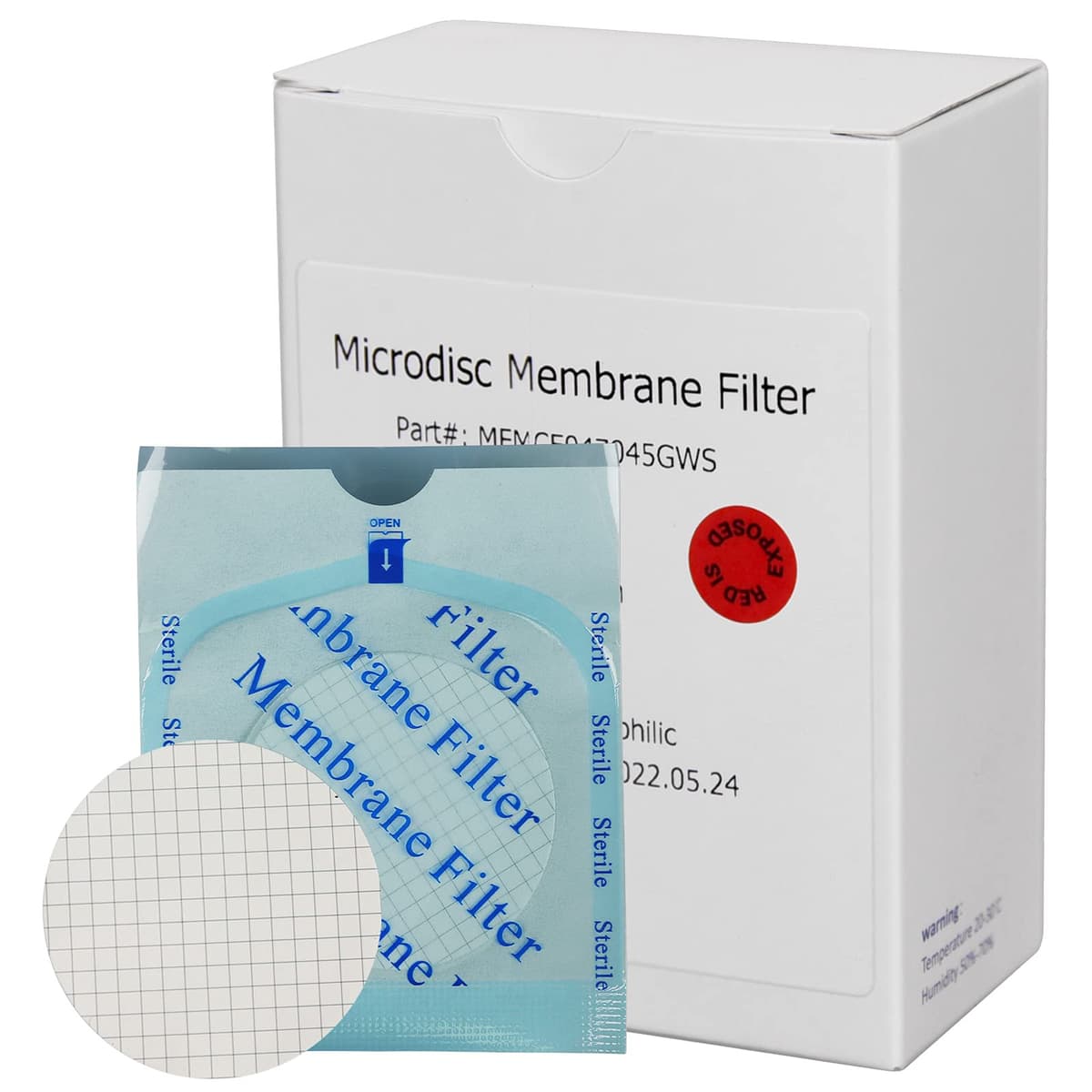 SimPure MCE Membrana Gridded 47mm, 0.45µm, Hidrofílica, Esterilizada, Pack de 2000 FMCE047045GWS-2000P