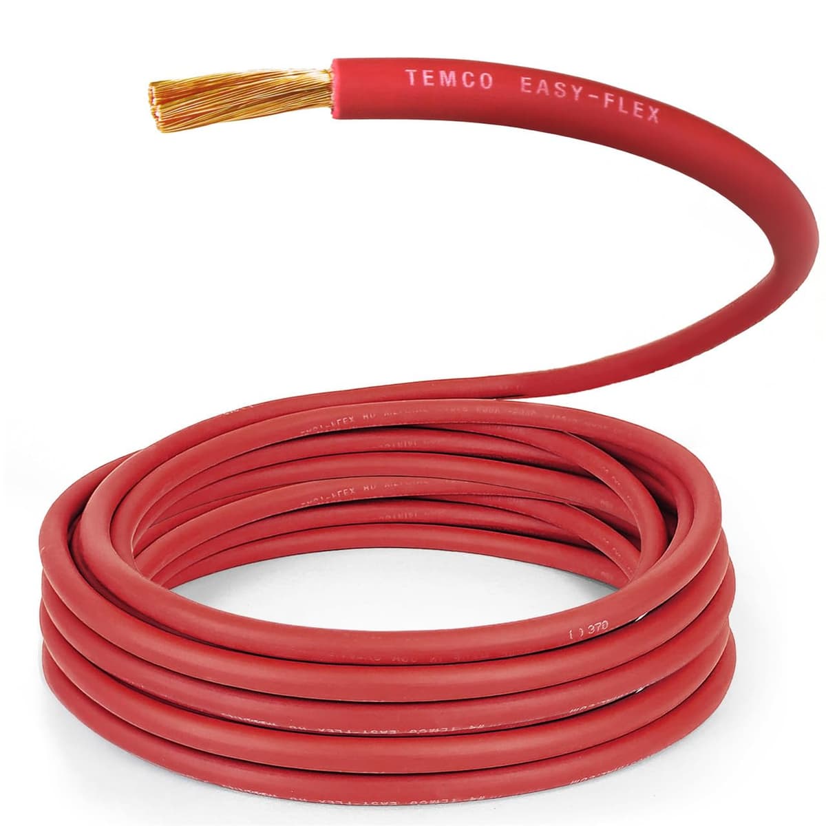 TEMCo Cable 4 AWG 500 ft Rojo - Cable de Soldadura y Batería de Cobre Puro WC0160