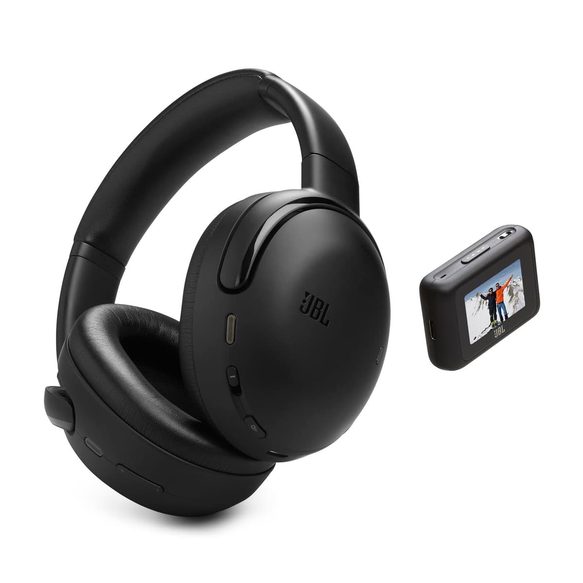JBL Tour One M3 Smart Tx - Auriculares inalámbricos supraaurales con cancelación de ruido y transmisor inteligente, audio Hi-Res (3.5 mm o USB-C), sonido espacial 360 con seguimiento de cabeza y 70 horas de reproducción (Negro) JBLTOM3AVIBLKAM