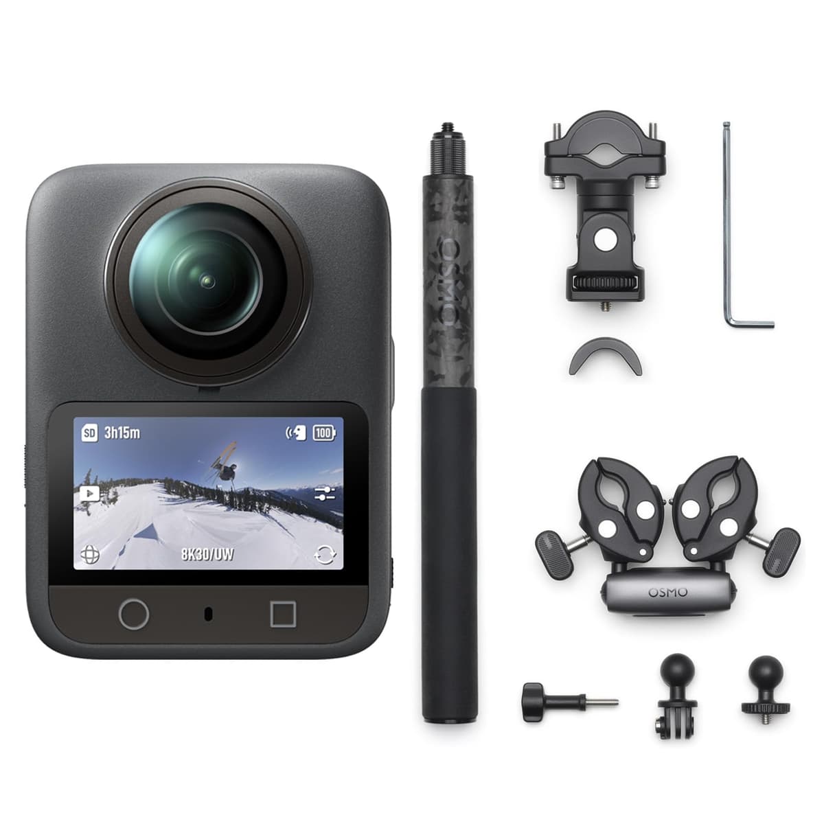 DJI Osmo 360 Motorcycle Multi-POV Combo Cámara 360 1" 8K con Montaje y Abrazadera 190021996502