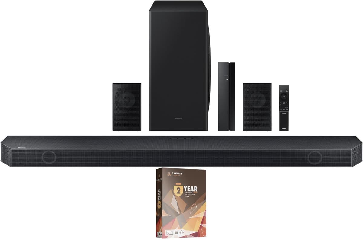 Samsung HW-Q910D 9.1.2ch Soundbar con Dolby Atmos inalámbrico (2024) + kit limpiador BNDL_HWQ910D-WRTY2-WALTS-SC