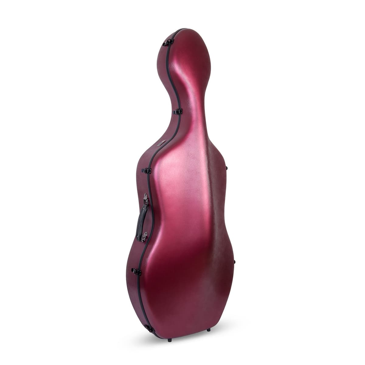 Crossrock estuche rígido para cello 4/4 polycarbonato mate rojo con ruedas y bolsa para partituras CRF1000CEFRDHT