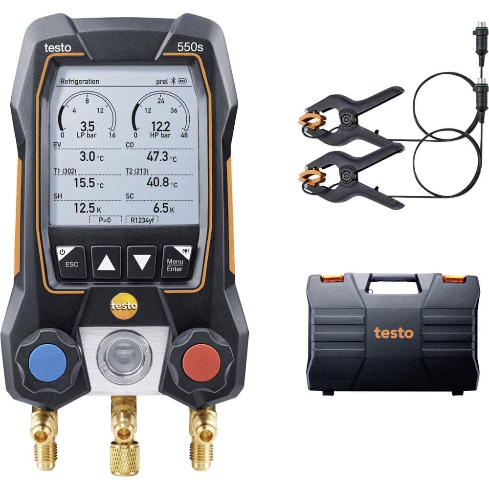 Testo 550s Set básico para medición de refrigeración y aire acondicionado 0564 5501