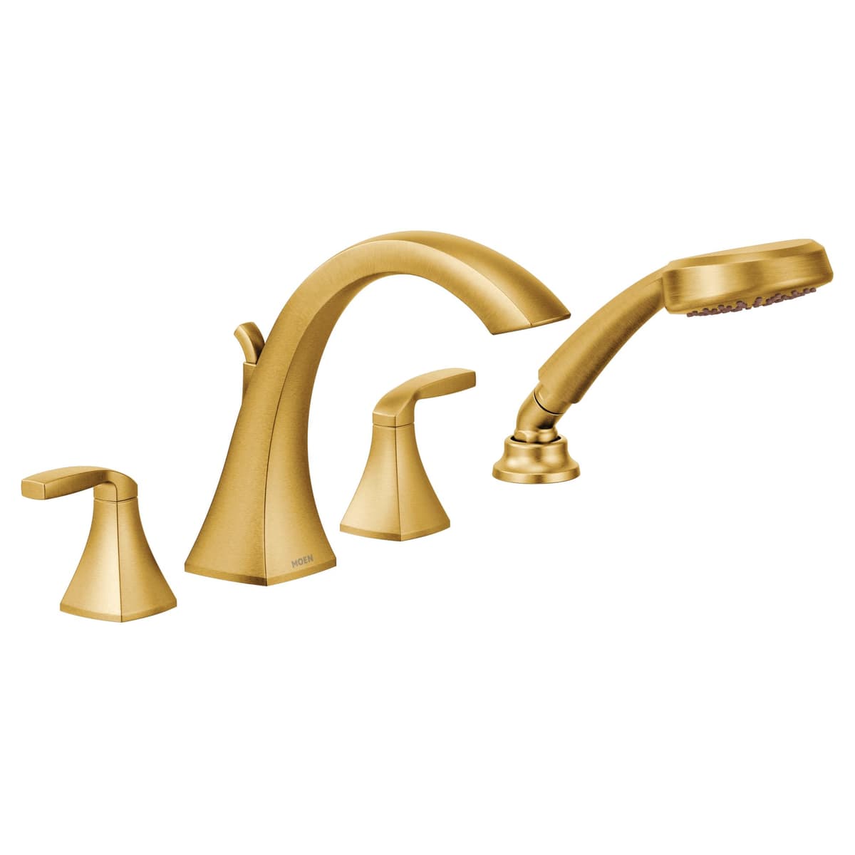 Moen T694BG Voss - Kit de terminación para bañera romana de 2 manijas, Oro Cepillado