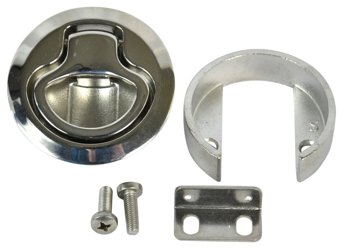 Southco M1-61-8 Flush Pull push-to-close, acero inoxidable 316, no cerradura, agarre 0.98"-1.02" (Pack de 10) M1-61-8x10
