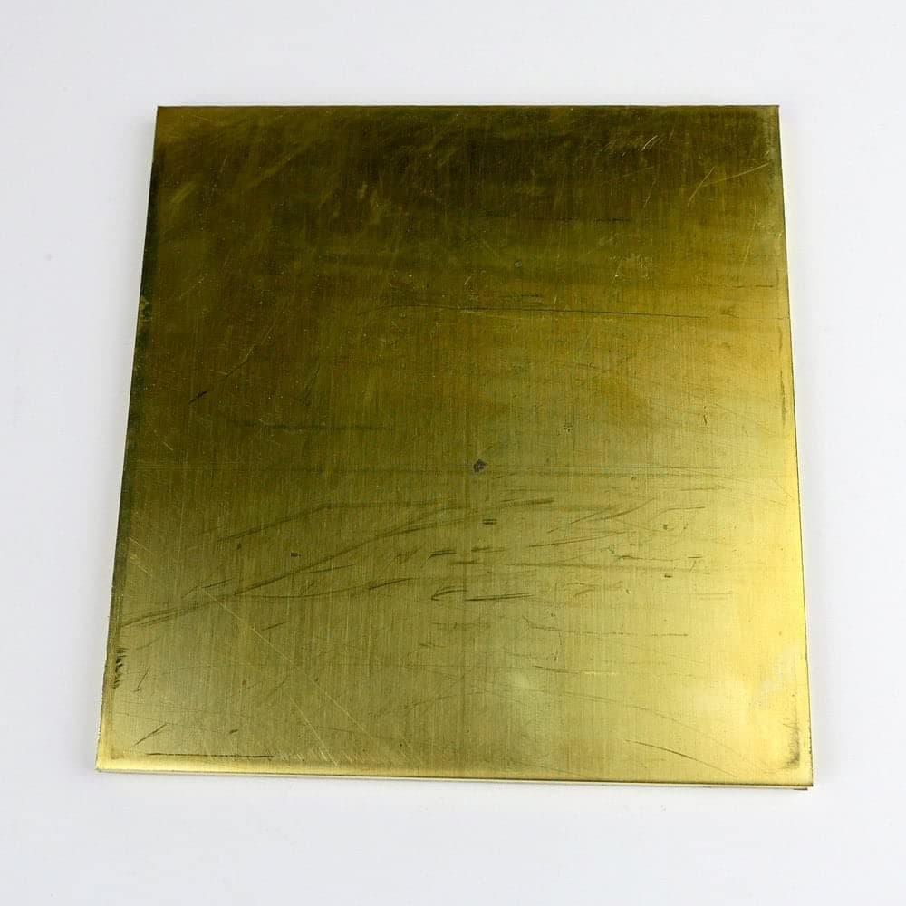 Online Metals Lámina de latón 260, acabado sin pulir, temple H02, ASTM B36, 0.375" x 12" x 24" 1601