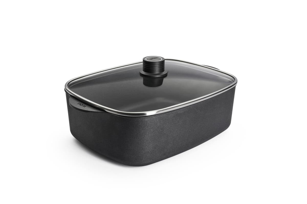 Woll Eco Logic fuente para hornear con tapa de vidrio 31×26 cm, 7.5 L NB-LCI-3326-L-HG-Q